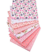 Lot de 8 tissus sergés matelassés 100 % coton à imprimé floral Love Cherry, série rose, pour masque, écharpe, vêtements pour bébé